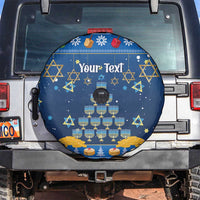 Personalised Jewish Hanukkah Xmas Spare Tire Cover Merry Chrismukkah - Wonder Print Shop