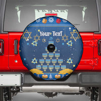 Personalised Jewish Hanukkah Xmas Spare Tire Cover Merry Chrismukkah - Wonder Print Shop