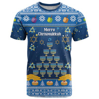 Personalised Jewish Hanukkah Xmas T Shirt Merry Chrismukkah - Wonder Print Shop