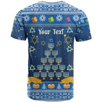 Personalised Jewish Hanukkah Xmas T Shirt Merry Chrismukkah - Wonder Print Shop