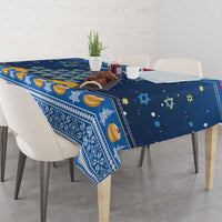 Personalised Jewish Hanukkah Xmas Tablecloth Merry Chrismukkah - Wonder Print Shop