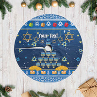Personalised Jewish Hanukkah Xmas Tree Skirt Merry Chrismukkah - Wonder Print Shop