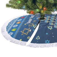 Personalised Jewish Hanukkah Xmas Tree Skirt Merry Chrismukkah - Wonder Print Shop