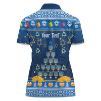 Personalised Jewish Hanukkah Xmas Women Polo Shirt Merry Chrismukkah - Wonder Print Shop