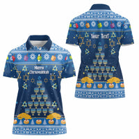 Personalised Jewish Hanukkah Xmas Women Polo Shirt Merry Chrismukkah - Wonder Print Shop