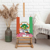 Niger Black-Crowned Crane Canvas Wall Art Coat Of Arms - Kente Pattern - Wonder Print Shop