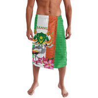 Niger Black-Crowned Crane Lavalava Coat Of Arms - Kente Pattern - Wonder Print Shop