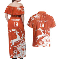 Custom Niger Football Couples Matching Off Shoulder Maxi Dress and Hawaiian Shirt Go Menas - Wonder Print Shop