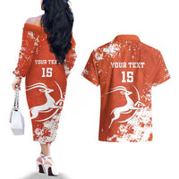 Custom Niger Football Couples Matching Off The Shoulder Long Sleeve Dress and Hawaiian Shirt Go Menas - Wonder Print Shop