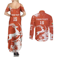 Custom Niger Football Couples Matching Summer Maxi Dress and Long Sleeve Button Shirt Go Menas - Wonder Print Shop