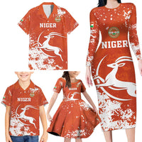 Custom Niger Football Family Matching Long Sleeve Bodycon Dress and Hawaiian Shirt Go Menas - Wonder Print Shop