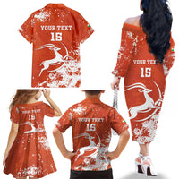 Custom Niger Football Family Matching Off The Shoulder Long Sleeve Dress and Hawaiian Shirt Go Menas - Wonder Print Shop
