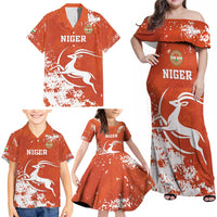 Custom Niger Football Family Matching Off Shoulder Maxi Dress and Hawaiian Shirt Go Menas - Wonder Print Shop