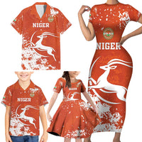 Custom Niger Football Family Matching Short Sleeve Bodycon Dress and Hawaiian Shirt Go Menas - Wonder Print Shop
