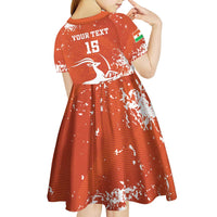 Custom Niger Football Kid Short Sleeve Dress Go Menas - Wonder Print Shop