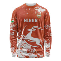 Custom Niger Football Long Sleeve Shirt Go Menas - Wonder Print Shop