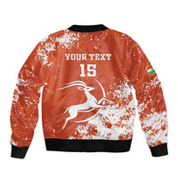 Custom Niger Football Sleeve Zip Bomber Jacket Go Menas - Wonder Print Shop