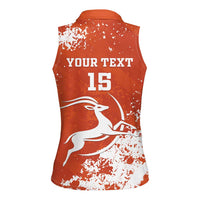 Custom Niger Football Women Sleeveless Polo Shirt Go Menas - Wonder Print Shop