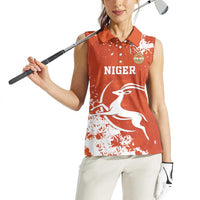 Custom Niger Football Women Sleeveless Polo Shirt Go Menas - Wonder Print Shop