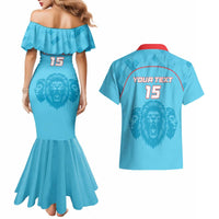 Custom South Africa Pretoria Cricket Couples Matching Mermaid Dress and Hawaiian Shirt Roar Saam More - This Is Pretoria - Wonder Print Shop