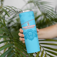 Custom South Africa Pretoria Cricket Skinny Tumbler Roar Saam More - This Is Pretoria - Wonder Print Shop