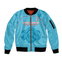 Custom South Africa Pretoria Cricket Sleeve Zip Bomber Jacket Roar Saam More - This Is Pretoria - Wonder Print Shop