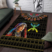 Happy Amazigh New Year Area Rug With Women Amazigh - Berber Pattern - Wonder Print Shop