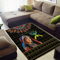 Happy Amazigh New Year Area Rug With Women Amazigh - Berber Pattern - Wonder Print Shop