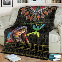 Happy Amazigh New Year Blanket With Women Amazigh - Berber Pattern