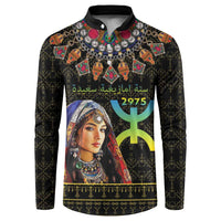 Happy Amazigh New Year Button Sweatshirt With Women Amazigh - Berber Pattern - Wonder Print Shop