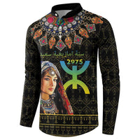 Happy Amazigh New Year Button Sweatshirt With Women Amazigh - Berber Pattern - Wonder Print Shop