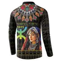 Happy Amazigh New Year Button Sweatshirt With Women Amazigh - Berber Pattern - Wonder Print Shop