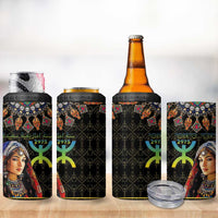 Happy Amazigh New Year 4 in 1 Can Cooler Tumbler With Women Amazigh - Berber Pattern - Wonder Print Shop