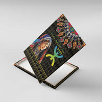 Happy Amazigh New Year Canvas Wall Art With Women Amazigh - Berber Pattern - Wonder Print Shop