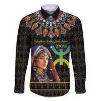 Happy Amazigh New Year Family Matching Long Sleeve Bodycon Dress and Hawaiian Shirt With Women Amazigh - Berber Pattern - Wonder Print Shop