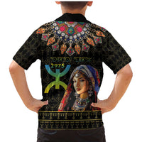 Happy Amazigh New Year Family Matching Mermaid Dress and Hawaiian Shirt With Women Amazigh - Berber Pattern - Wonder Print Shop