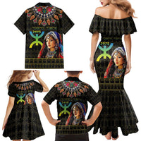 Happy Amazigh New Year Family Matching Mermaid Dress and Hawaiian Shirt With Women Amazigh - Berber Pattern - Wonder Print Shop