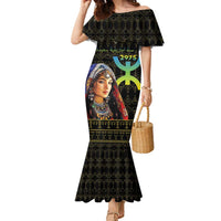 Happy Amazigh New Year Family Matching Mermaid Dress and Hawaiian Shirt With Women Amazigh - Berber Pattern - Wonder Print Shop