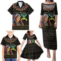Happy Amazigh New Year Family Matching Puletasi and Hawaiian Shirt With Women Amazigh - Berber Pattern - Wonder Print Shop