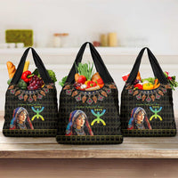 Happy Amazigh New Year Grocery Bag With Women Amazigh - Berber Pattern