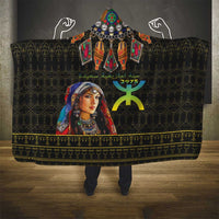 Happy Amazigh New Year Hooded Blanket With Women Amazigh - Berber Pattern