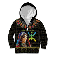 Happy Amazigh New Year Kid Hoodie With Women Amazigh - Berber Pattern - Wonder Print Shop