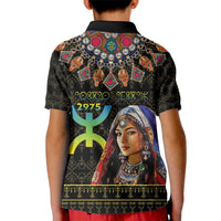 Happy Amazigh New Year Kid Polo Shirt With Women Amazigh - Berber Pattern - Wonder Print Shop