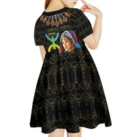 Happy Amazigh New Year Kid Short Sleeve Dress With Women Amazigh - Berber Pattern - Wonder Print Shop