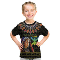 Happy Amazigh New Year Kid T Shirt With Women Amazigh - Berber Pattern - Wonder Print Shop