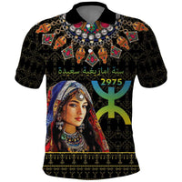 Happy Amazigh New Year Polo Shirt With Women Amazigh - Berber Pattern - Wonder Print Shop