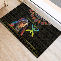 Happy Amazigh New Year Rubber Doormat With Women Amazigh - Berber Pattern - Wonder Print Shop