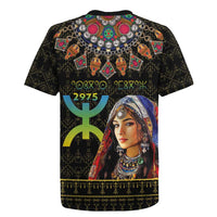 Happy Amazigh New Year Rugby Jersey With Women Amazigh - Berber Pattern - Wonder Print Shop