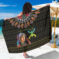Happy Amazigh New Year Sarong With Women Amazigh - Berber Pattern - Wonder Print Shop