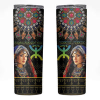 Happy Amazigh New Year Skinny Tumbler With Women Amazigh - Berber Pattern - Wonder Print Shop